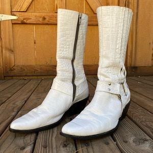 John Fluevog - White Cosmic Cowboy Boots